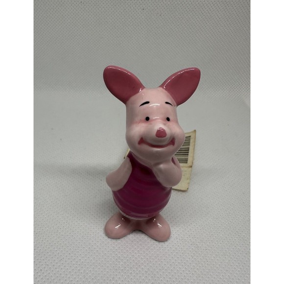 DISNEY  Winnie The Pooh TIgger ON A TREE STUMP  , 4” Tall With Piglet - Picture 7 of 7